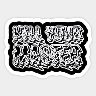 kill your masters Baseball Sticker